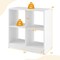Kids Toy Storage Cabinet 4 Cube Organizer with Open Shelves White